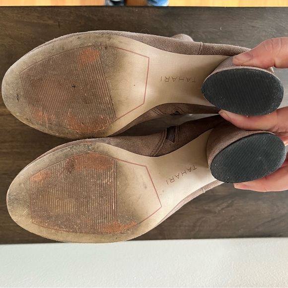 Tahari Taupe Gray Suede Bootie - Size 7.5 - Picture 8 of 8